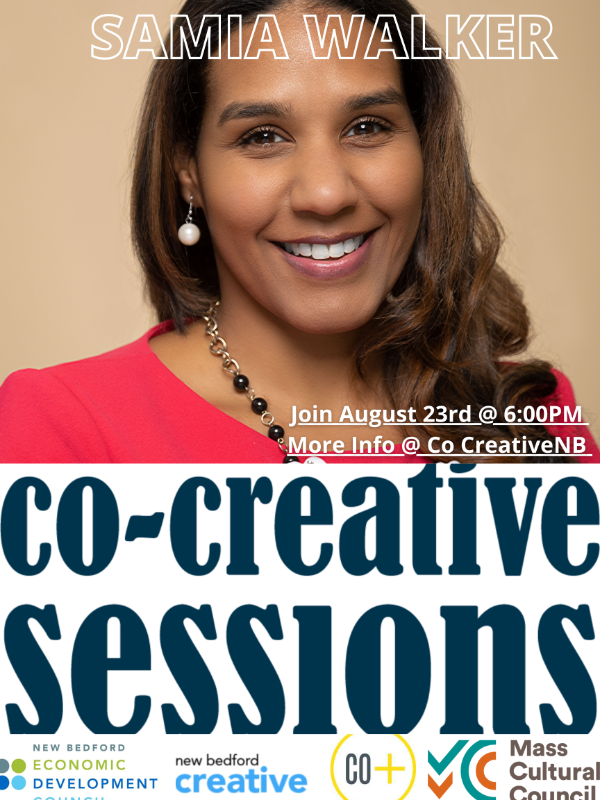 poster with headshot of Samia Walker smiling with event text